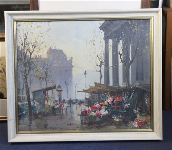 § Constantin Kluge (1912–2003) Flower sellers, Paris 23 x 28in., Provenance: Formerly in the collection of Cecil Rochfort DOyly John